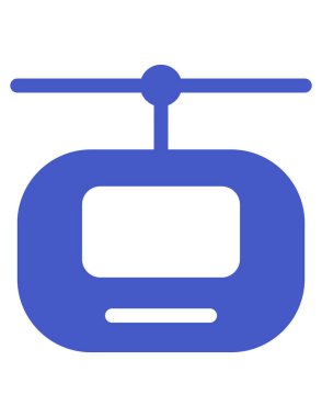 radyo düz vektör simgesi. Biçim beyaz arkaplandaki çift renkli cyan ve mavi resimgrafiktir.