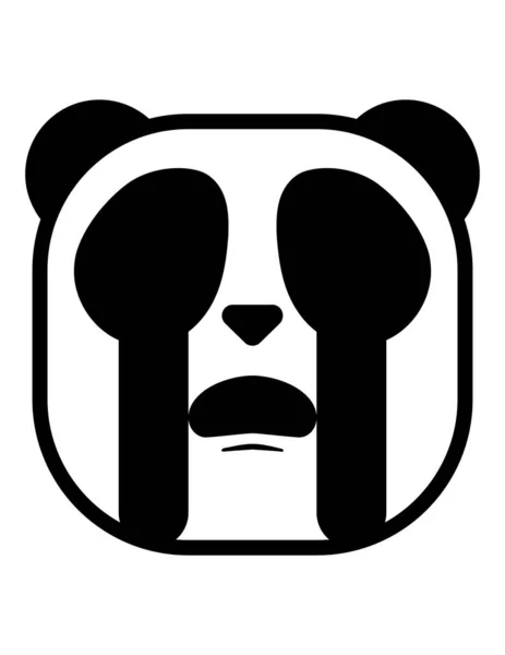 Panda Icono Vector Ilustración — Vector de stock