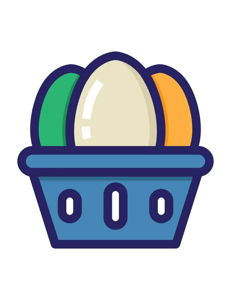 Icono Plano Pascua Vector Ilustración — Vector de stock