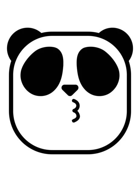 Panda Icon Vector Illustration — Stock Vector