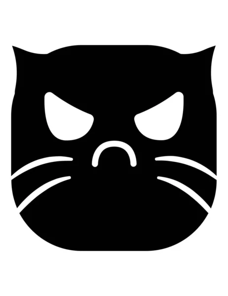 Gato Emoji Plana Ícone Vetor Ilustração — Vetor de Stock