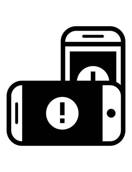 Zwei Smartphones Icon Vector Illustration — Stockvektor