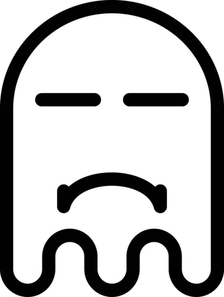 Ghost Emoji Flat Icon Vector Illustration — Stock Vector