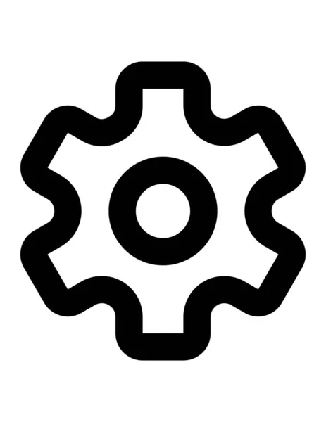 Gear Line Vector Icon — Stock Vector