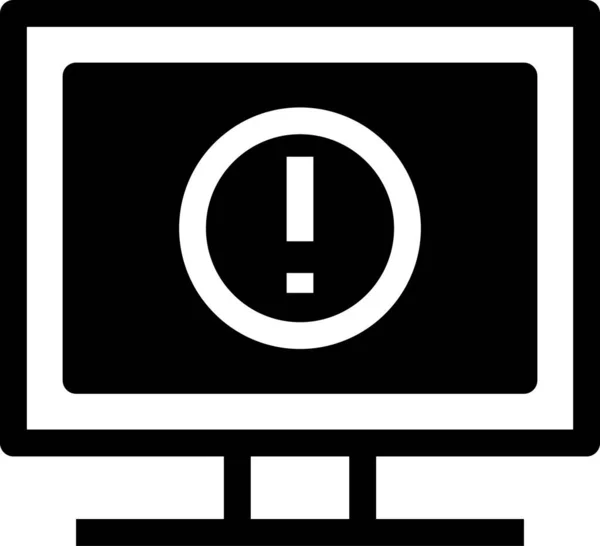 Monitor Pantalla Plana Icono Vector Ilustración — Vector de stock