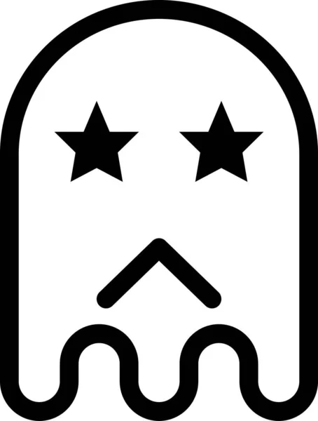 Ghost Emoji Platt Ikon Vektor Illustration — Stock vektor