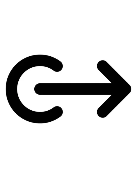 Ikona Vektoru Šipky Styl Dvoubarevný Plochý Symbol Černé Bílé Symboly — Stockový vektor