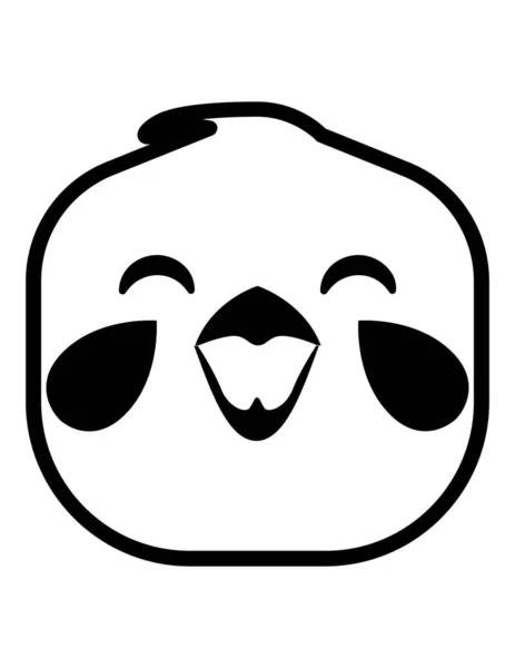 Pollo Emoji Icona Piatta Vettoriale Illustrazione — Vettoriale Stock