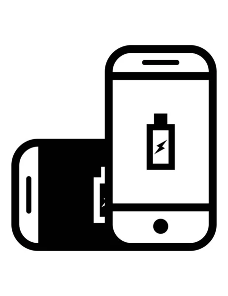 Dvě Ikony Smartphony Vektorové Ilustrace — Stockový vektor