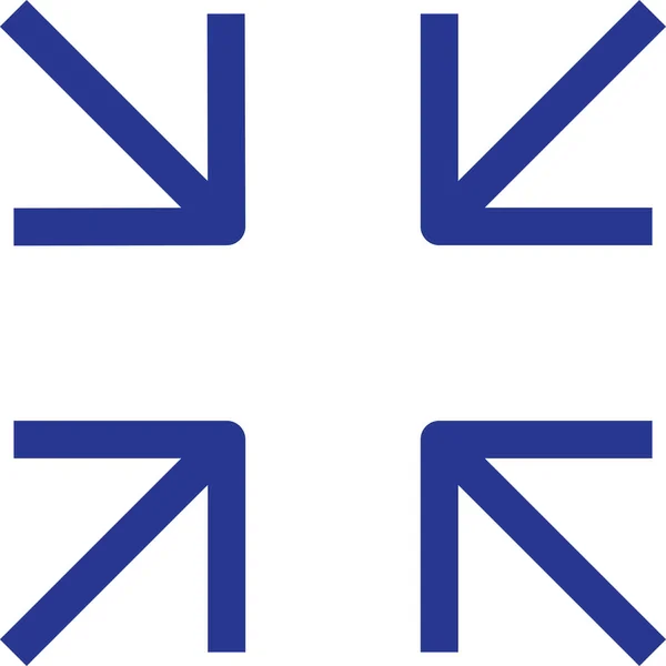 蓝色和黄色箭头图标集 矢量样式为双色扁平符号 钴和青色符号 — 图库矢量图片