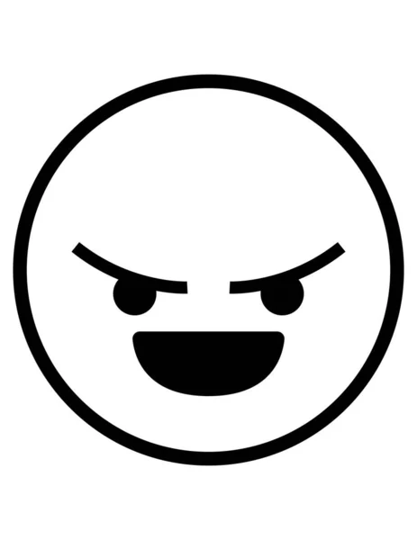 Emoji Plano Icono Vector Ilustración — Vector de stock