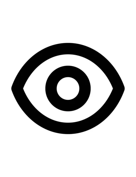 Auge Flach Symbol Vektor Illustration — Stockvektor