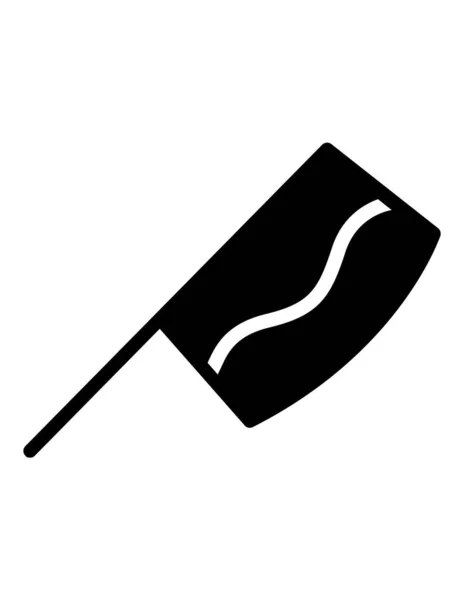 Icono Golf Estilo Negro Aislado Sobre Fondo Blanco Símbolo Esquí — Vector de stock