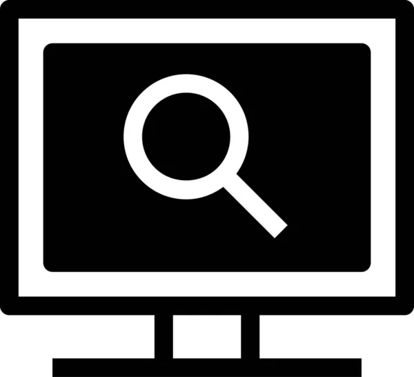 Monitor Screen Flat Icon Vector Illustration — Stock Vector