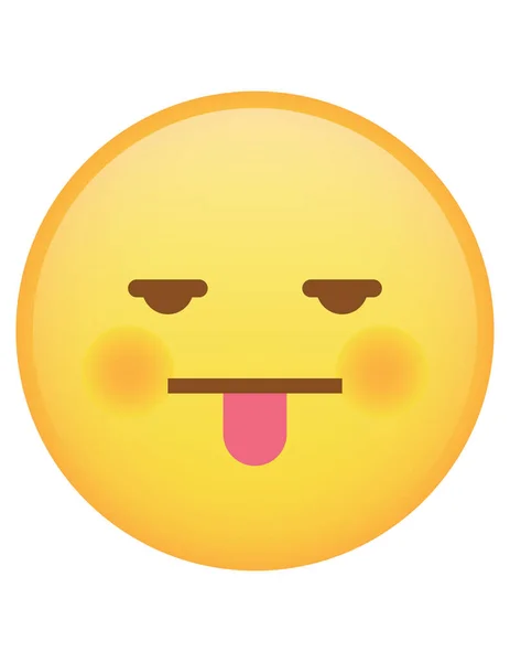 Emoji Düz Ikon Vektör Çizimi — Stok Vektör