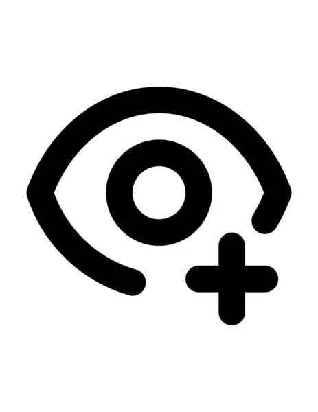 Auge Flach Symbol Vektor Illustration — Stockvektor