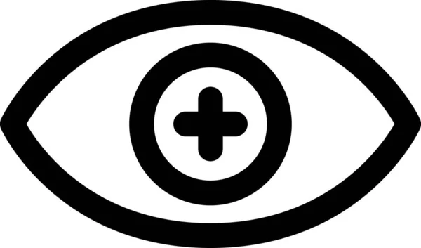 Auge Flach Symbol Vektor Illustration — Stockvektor