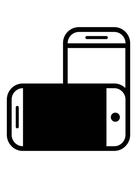 iki akıllı telefon simgesi vektör illüstrasyonu