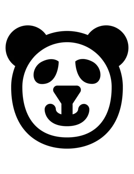 Panda Icono Vector Ilustración — Archivo Imágenes Vectoriales