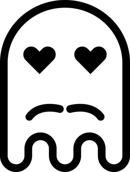 Duch Emoji Płaska Ikona Wektor Ilustracja — Wektor stockowy