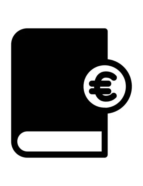 Illustration Von Buch Und Euro Symbolen — Stockvektor