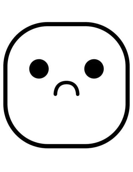Emoji Plano Icono Vector Ilustración — Vector de stock