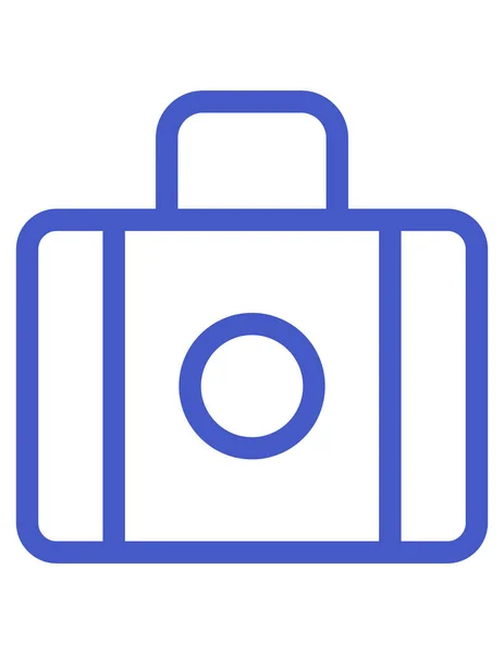 Vektorová Ikona Zavazadlové Kamery Styl Dvoubarevný Plochý Symbol Modré Šedé — Stockový vektor