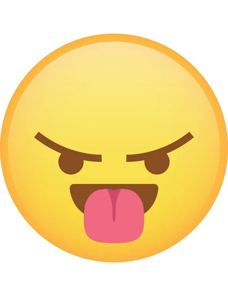 Angry React Emoji Icon Vector Illustration — Stock Vector