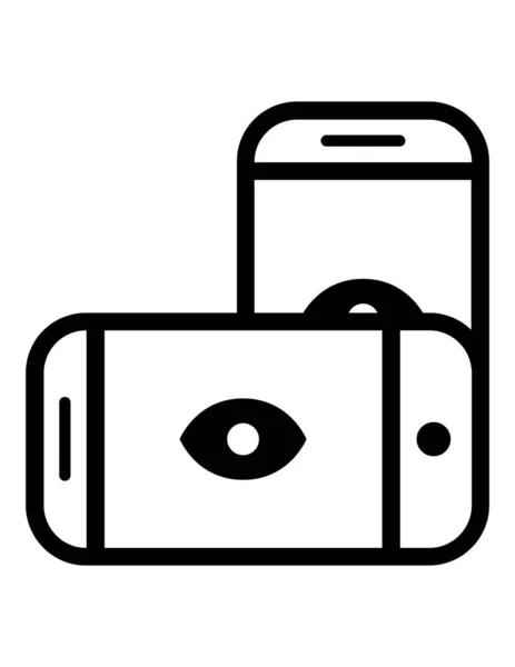 Twee Smartphones Pictogram Vector Illustratie — Stockvector