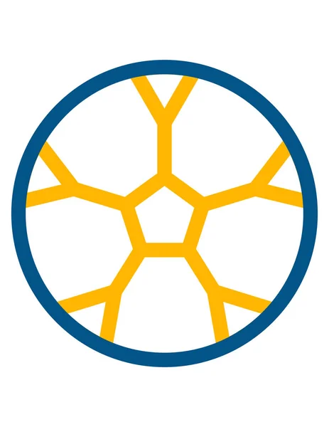Ikona Vektoru Míče Styl Dvoubarevný Plochý Symbol Modré Šedé Barvy — Stockový vektor