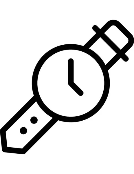 Orologio Icona Vettoriale Illustrazione — Vettoriale Stock