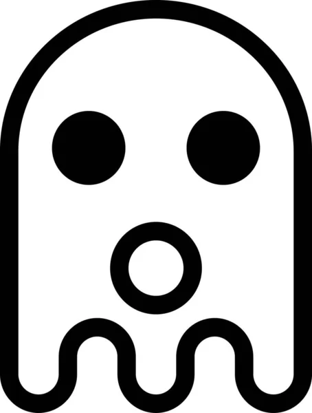 Φάντασμα Emoji Επίπεδη Εικονίδιο Διανυσματική Απεικόνιση — Διανυσματικό Αρχείο