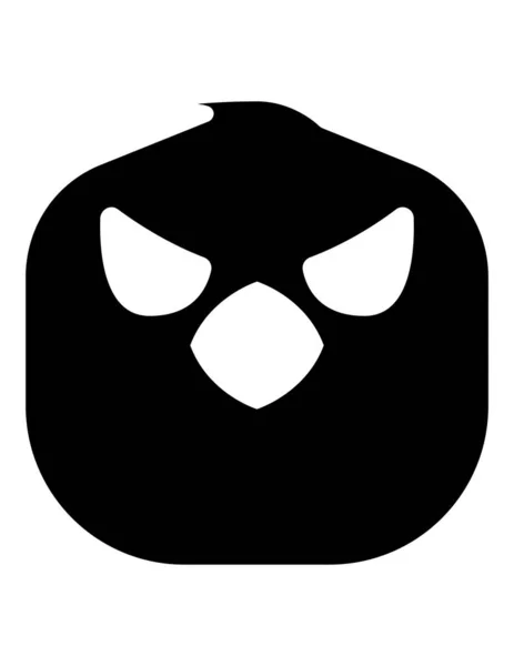 Pollo Emoji Icono Plano Vector Ilustración — Vector de stock