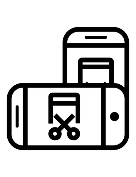 iki akıllı telefon simgesi vektör illüstrasyonu