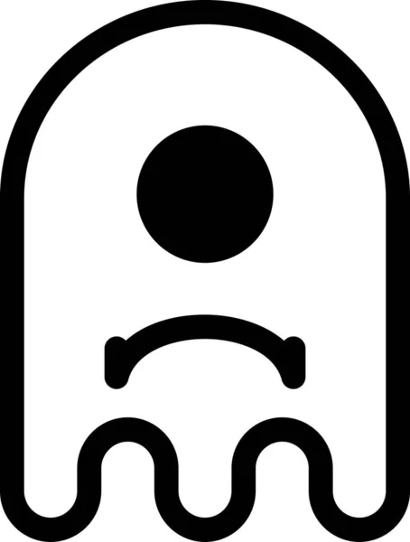 Fantasma Emoji Plano Icono Vector Ilustración — Archivo Imágenes Vectoriales