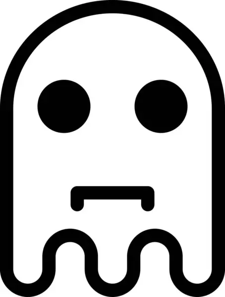 Ghost Emoji平面图标矢量插图 — 图库矢量图片