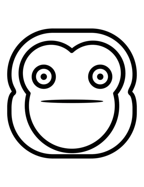 Małpa Płaska Ikona Wektor Ilustracja — Wektor stockowy