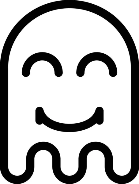 Geist Emoji Flache Symbol Vektor Illustration — Stockvektor