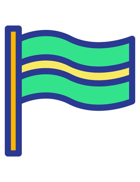 Flag Color Vector Icon — Stock Vector