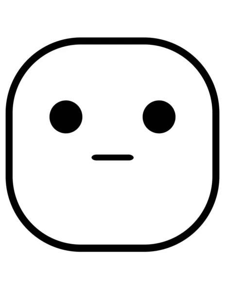 Emoji Icona Piatta Vettoriale Illustrazione — Vettoriale Stock