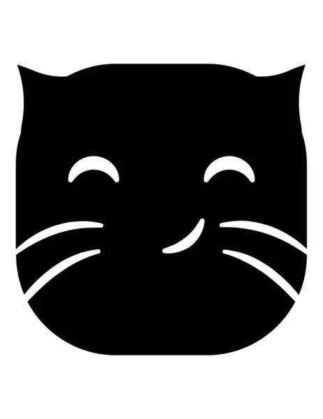 Gato Emoji Plana Ícone Vetor Ilustração — Vetor de Stock