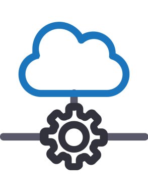 bulut hesaplama vektörü simgesi