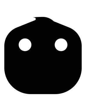 tavuk emoji yassı ikon vektör çizimi