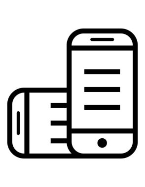 iki akıllı telefon simgesi vektör illüstrasyonu