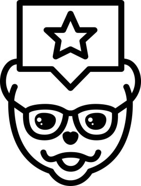 köpek emoji yassı ikon vektör çizimi