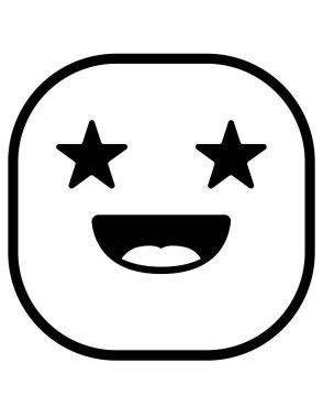 emoji düz ikon vektör çizimi