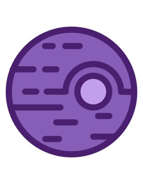 mor ve pembe çörek vektör simgesi