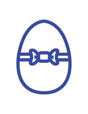 Paskalya yassı ikon vektör çizimi