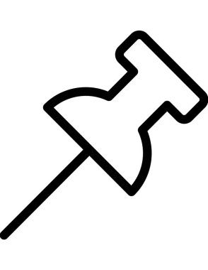 Pin çizgisi vektör simgesine bas.