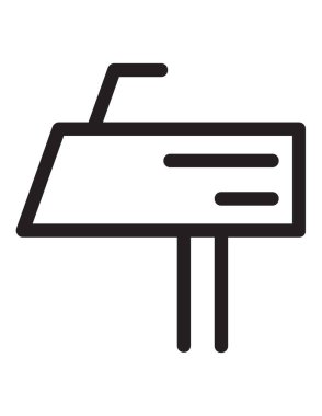 Otel hattı vektör simgesi.